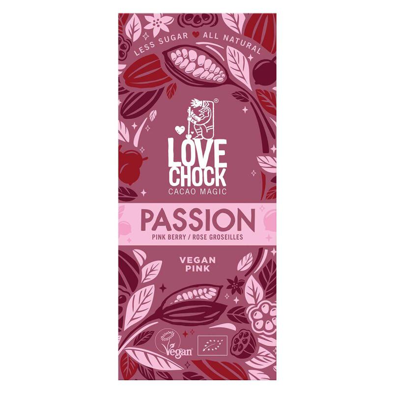 Chocolade Repen Passion vega pink van Lovechock, 8 x 70 g